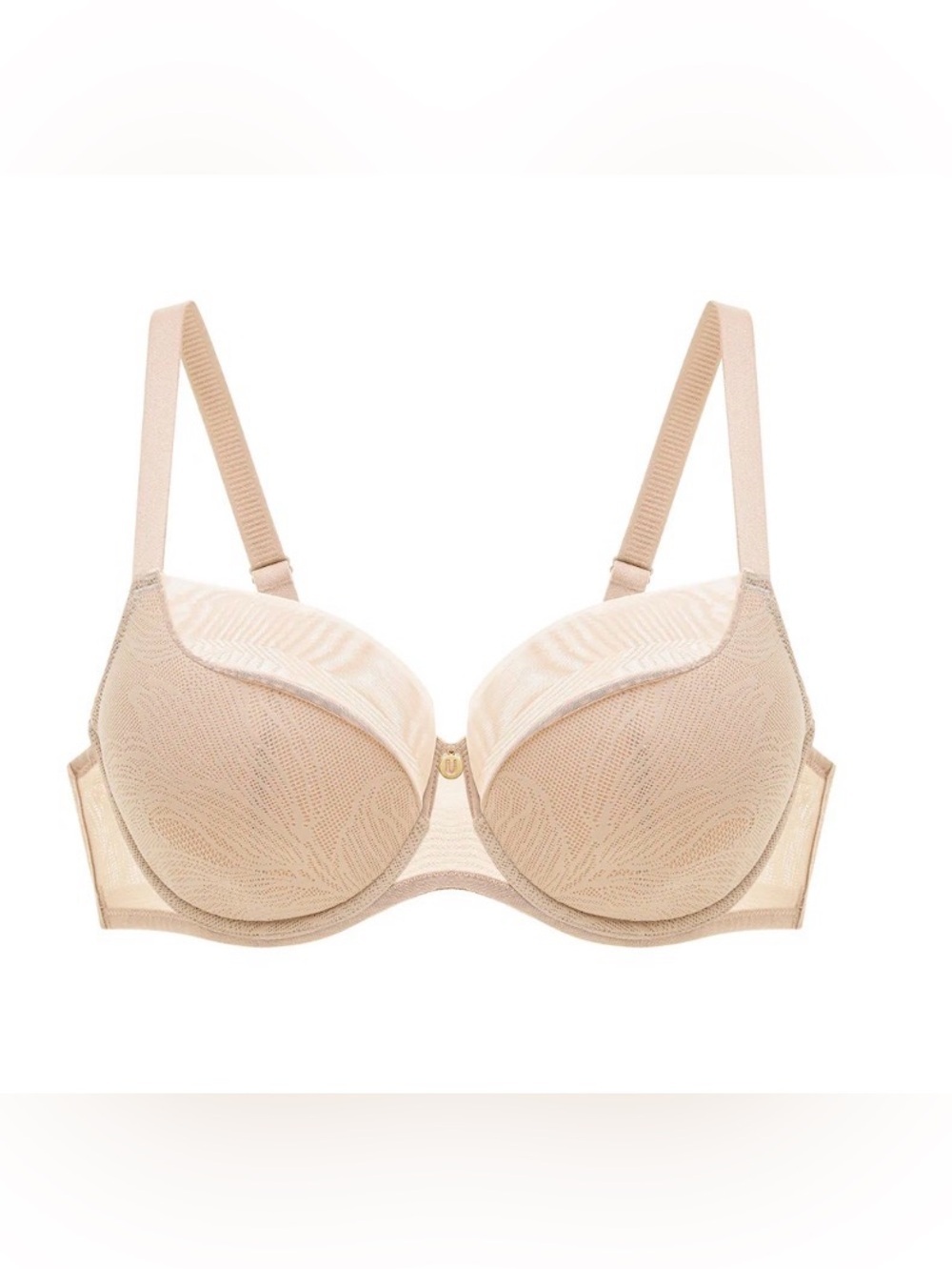 Understance Leslie Smooth Lace FlexWire Lightly Padded Demi Bra Champagne 48D